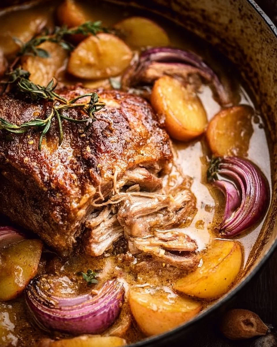 Apple Cider Braised Pork Shoulder