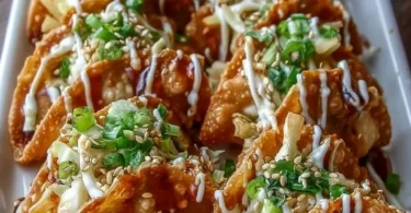 Applebee's Chicken Wonton Tacos served with a delicious dipping sauce