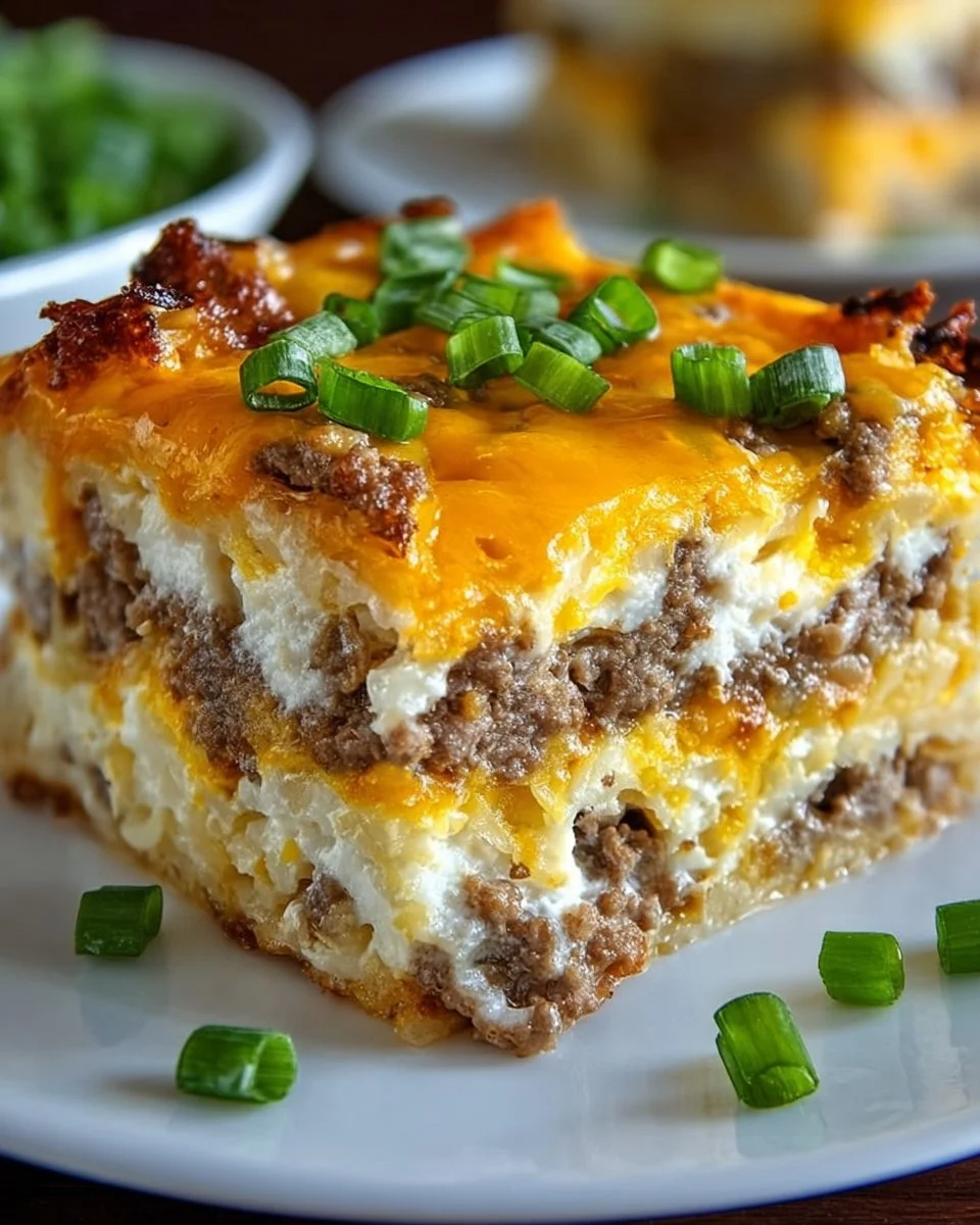 Delicious Crack Breakfast Casserole ready to serve for a comforting breakfast