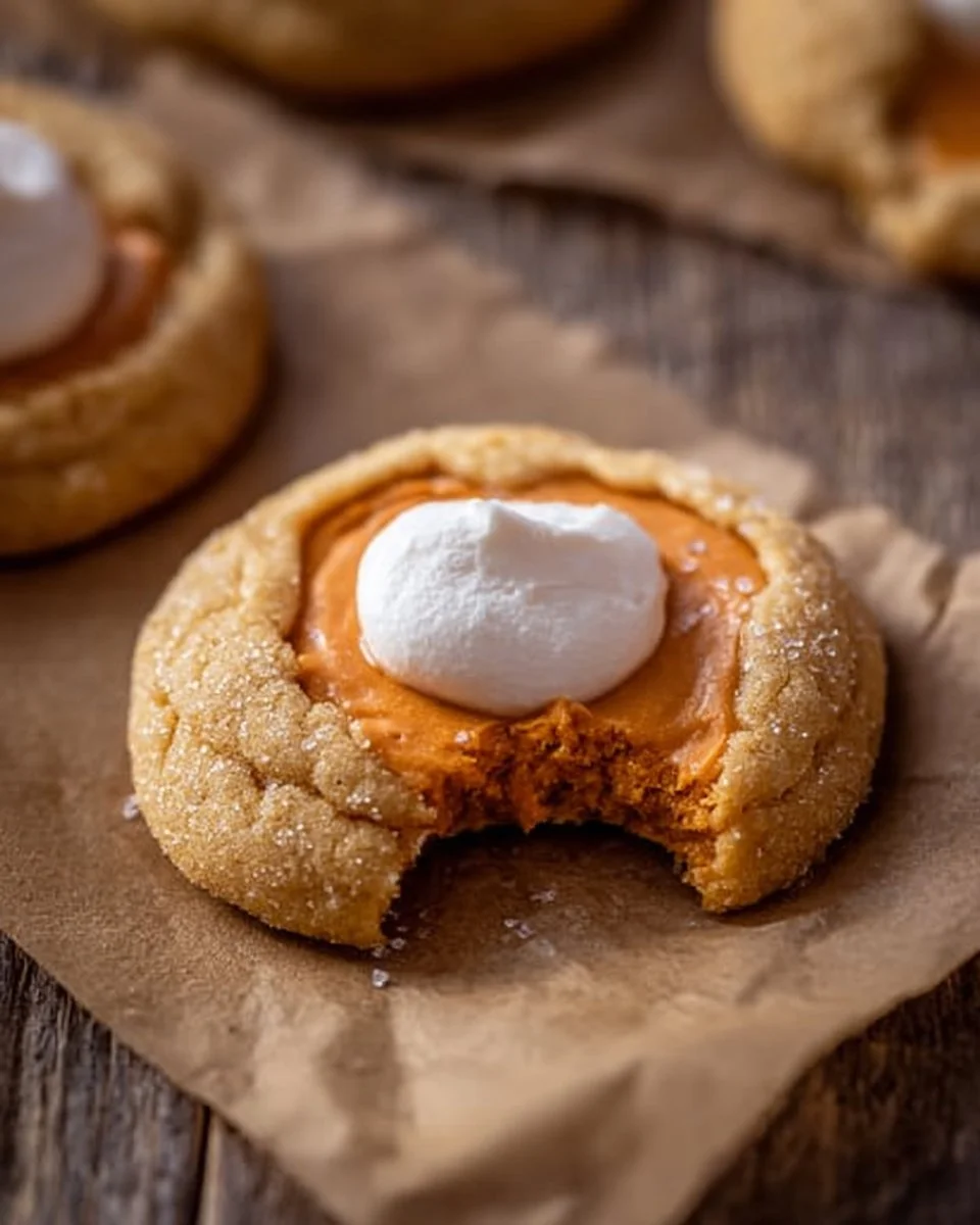 Delicious Crumbl Pumpkin Pie Cookies with autumn spices and creamy frosting.
