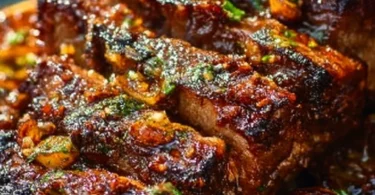 Delicious Cuban Mojo Pork served with fresh herbs and citrus. A flavorful main dish.