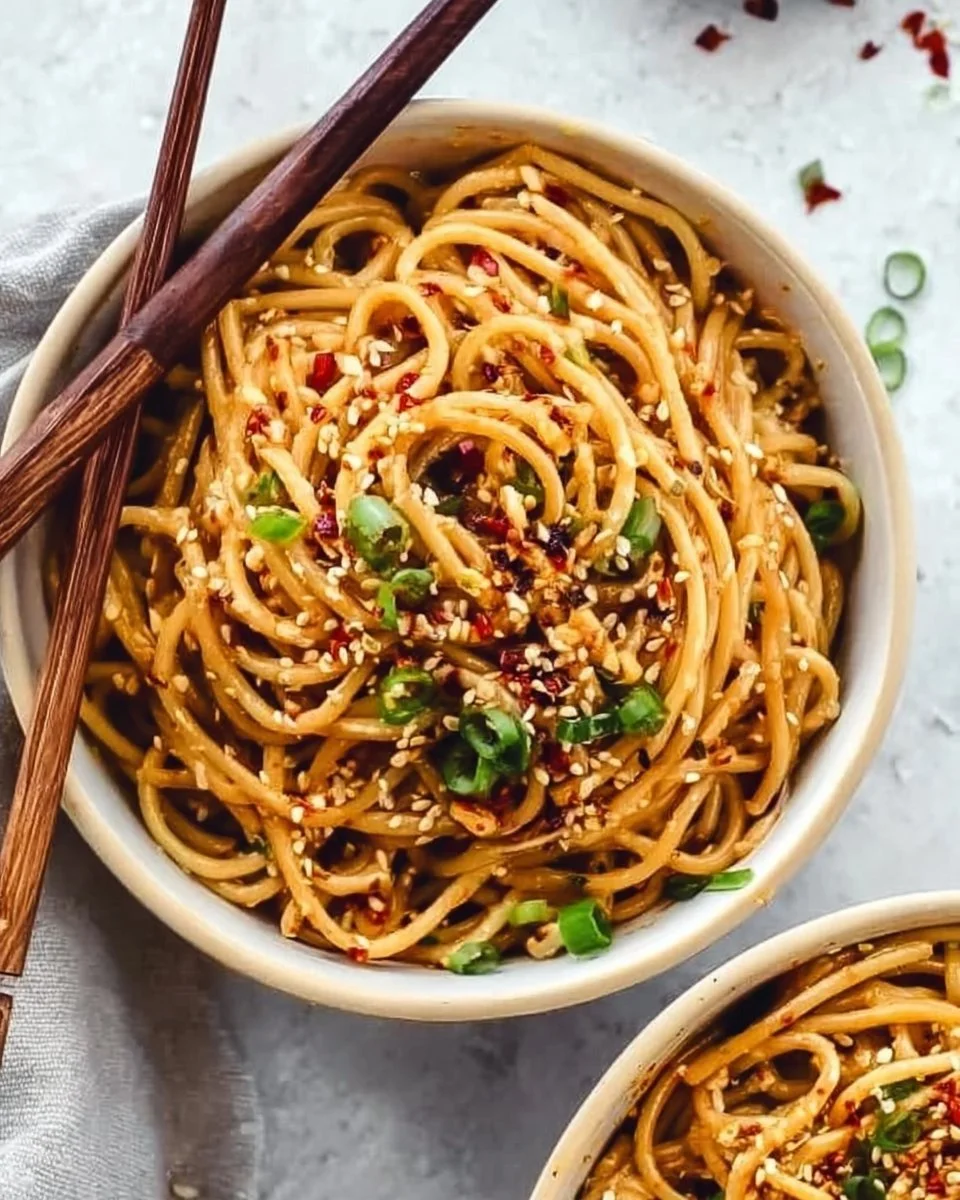 Easy Garlic Sesame Noodles