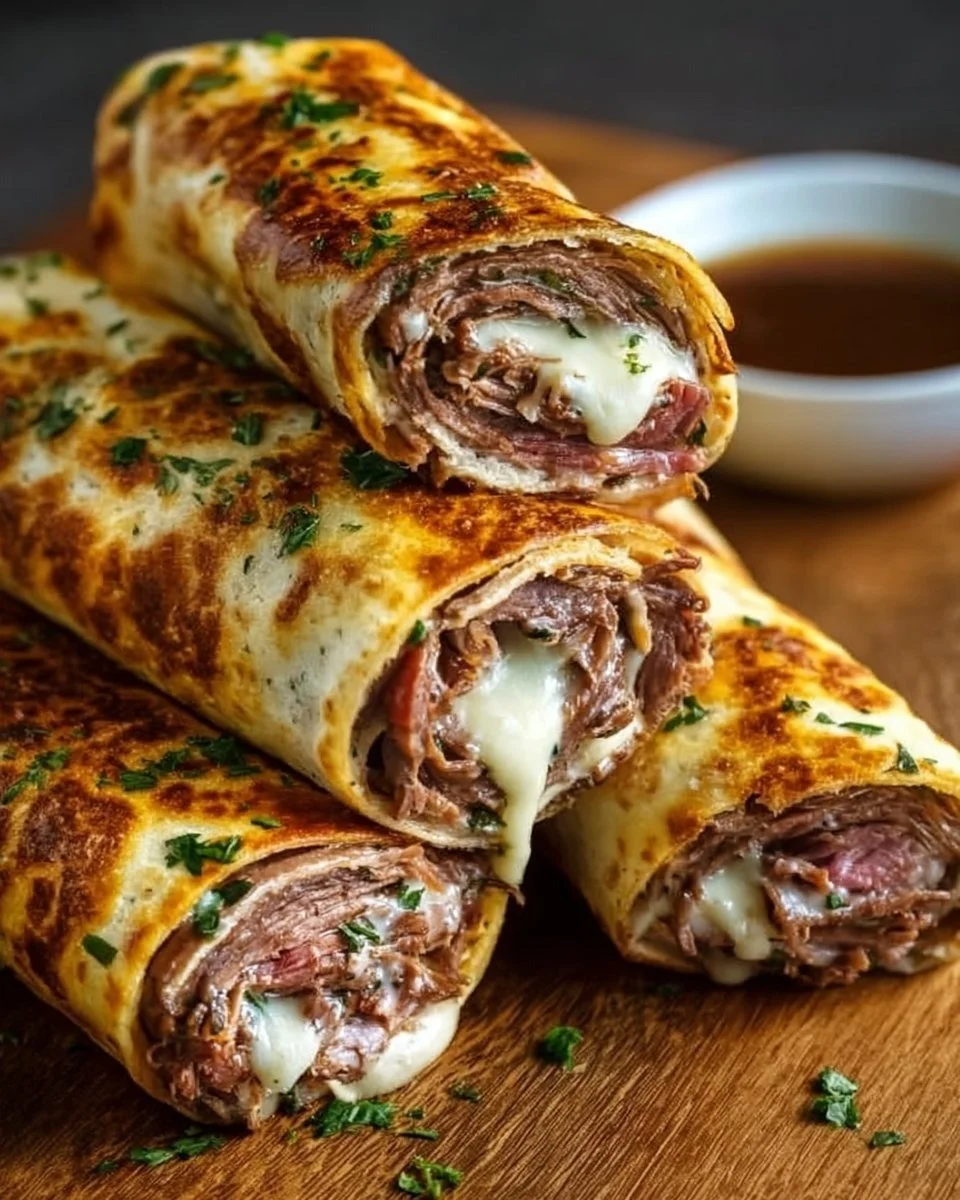 French Dip Tortilla Roll Ups