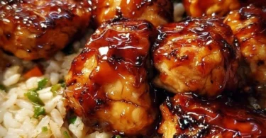 Delicious One-Pan Bold Honey BBQ Chicken Rice dish ready to serve.
