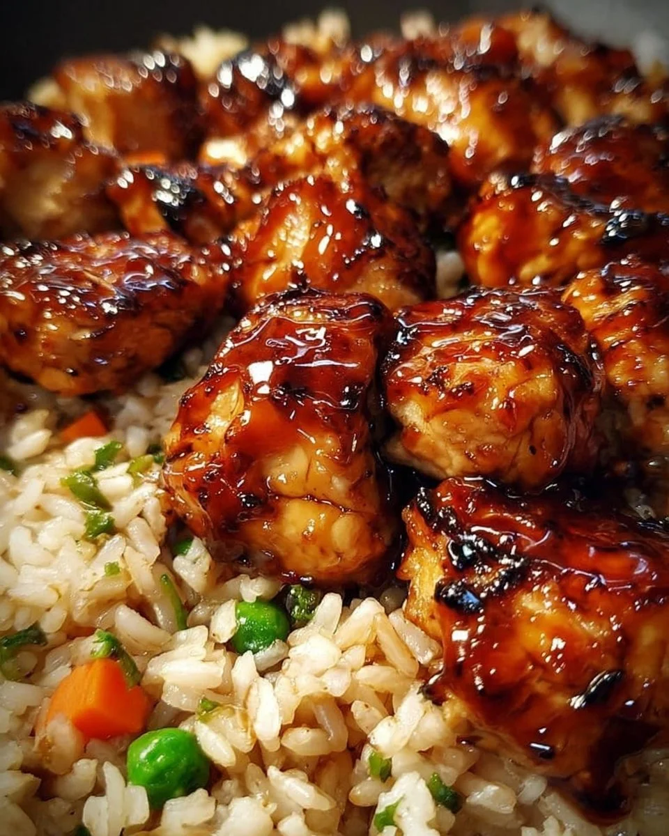 Delicious One-Pan Bold Honey BBQ Chicken Rice dish ready to serve.