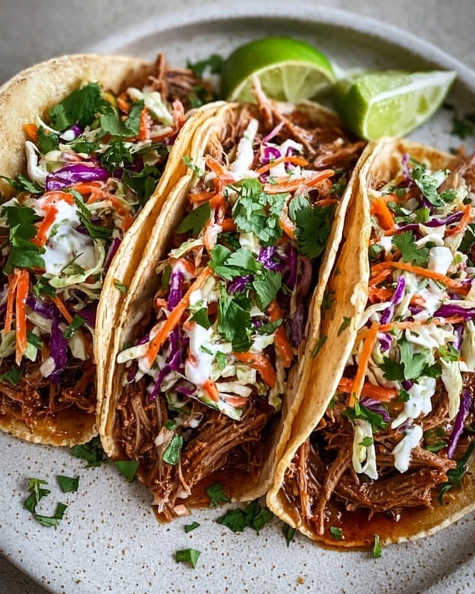 Pulled Pork Tacos with Tangy Slaw