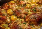 Ranch Chicken Bake with potatoes and chicken, a delicious meal idea.
