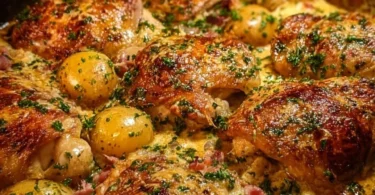 Ranch Chicken Bake with potatoes and chicken, a delicious meal idea.