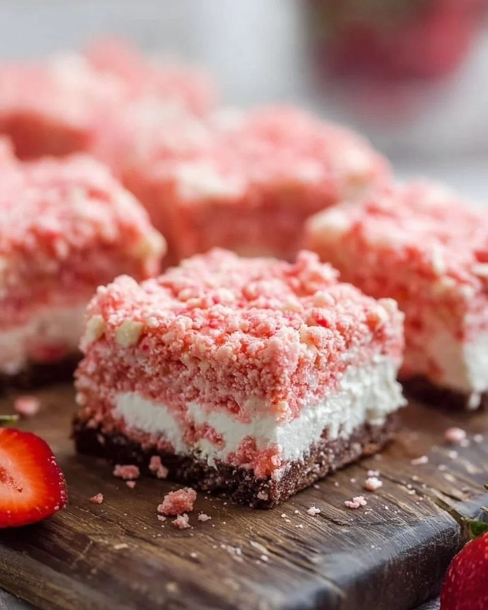 Strawberry Crunch Brownies