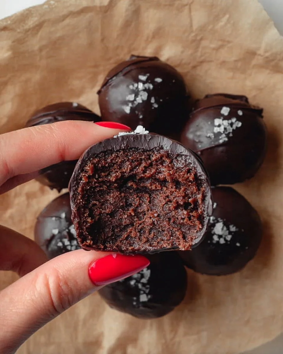 Viral healthy brownie balls recipe, a delicious and nutritious chocolate treat.
